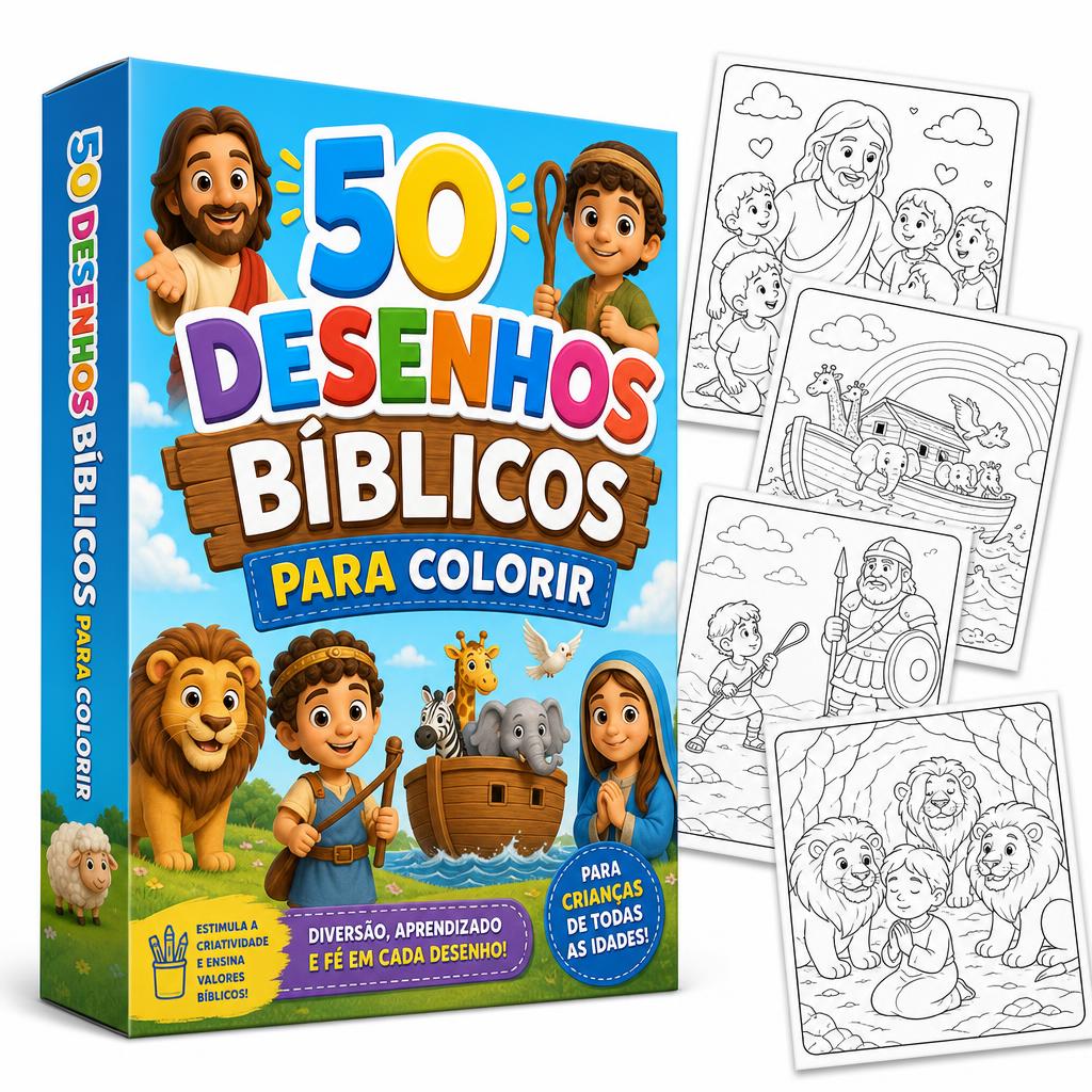 50 Desenhos Bíblicos para Colorir